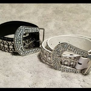 COPY - 2 NWOT bling, interchangeable buckle belts